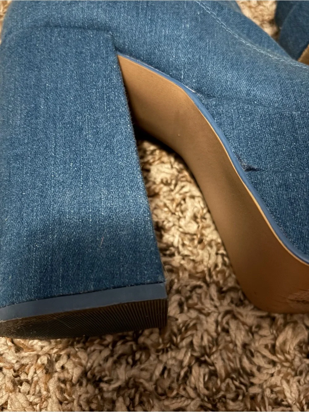 Steve Madden Denim-Look Blue Platform Over-the-Knee Boots